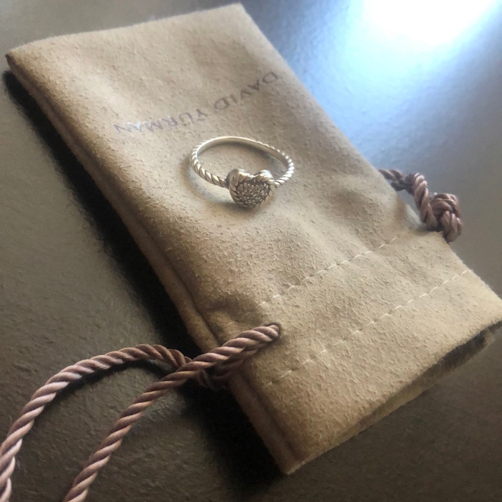 David Yurman size 6.5 Petite Pave Heart ring